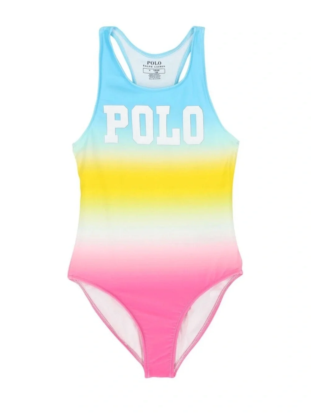 Polo by Ralph Lauren Ombre One-Piece Swimsuit in Blue, Yellow & Pink 14